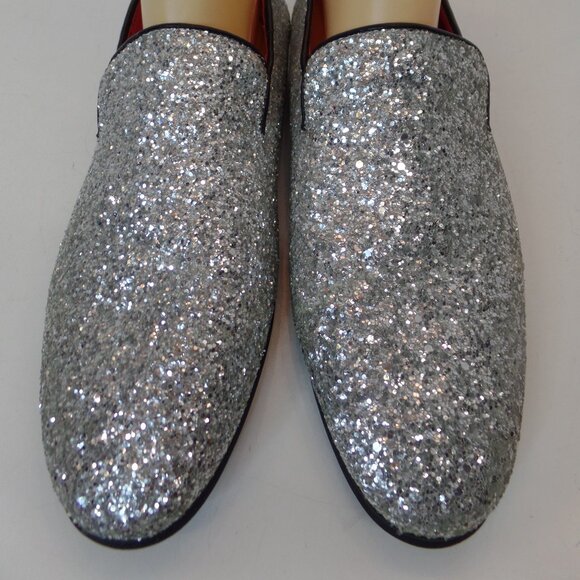 Men\'s Size 42 or US 8.5/9  Bright Sparkling Slip on Flats W  Red Soles Unbranded main image 5